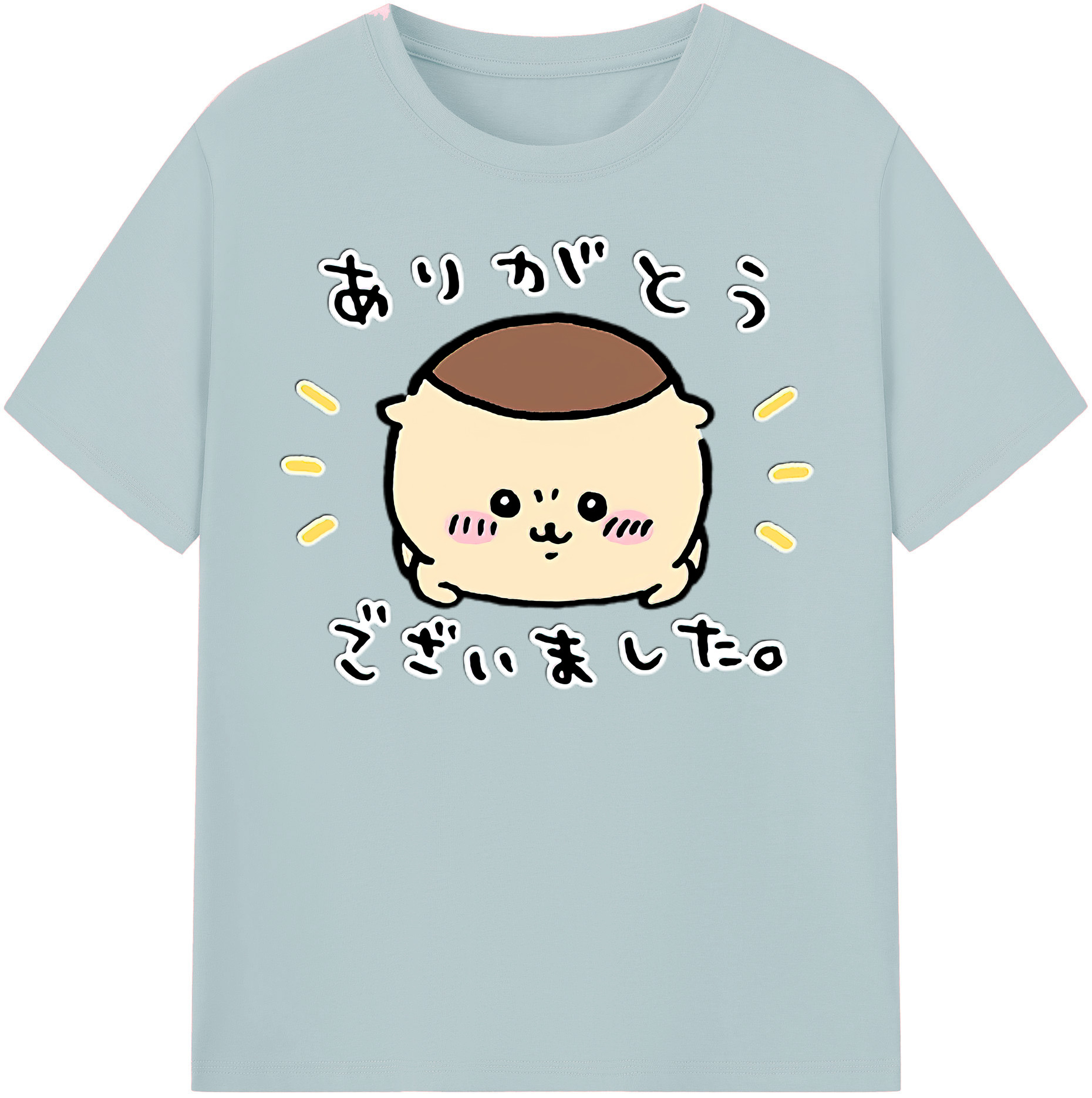 （画像用） ちいかわ くりまんじゅう Chii-kawa kuri manjū 綿100％半袖Tシャツ（フロントプリント）